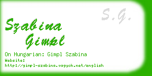 szabina gimpl business card